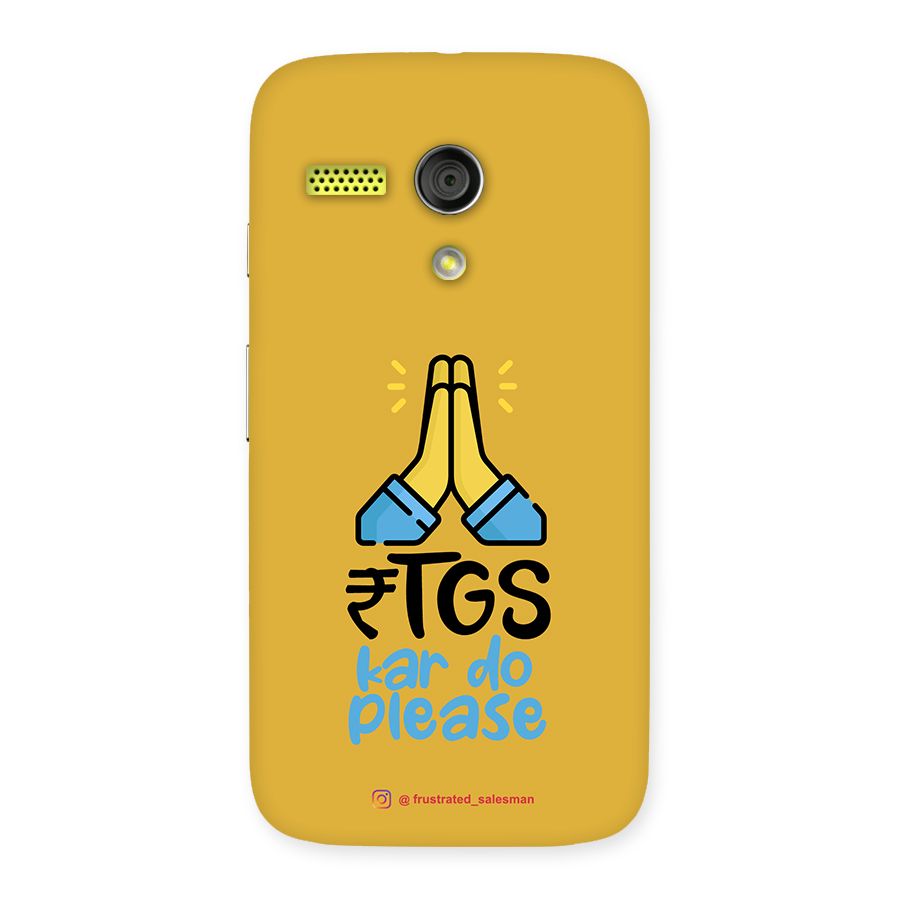 RTGS Kar Do Please Mustard Yellow Back Case for Moto G