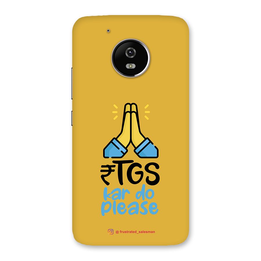 RTGS Kar Do Please Mustard Yellow Back Case for Moto G5