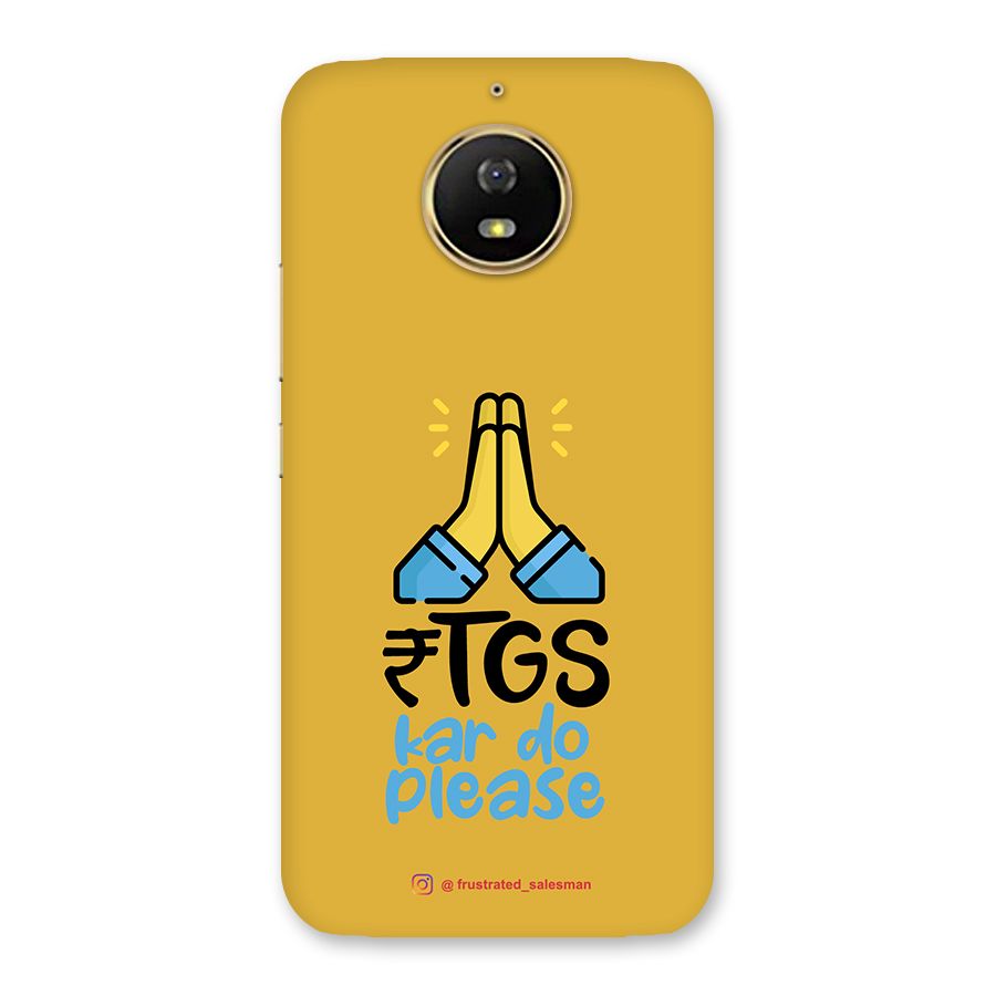 RTGS Kar Do Please Mustard Yellow Back Case for Moto G5s