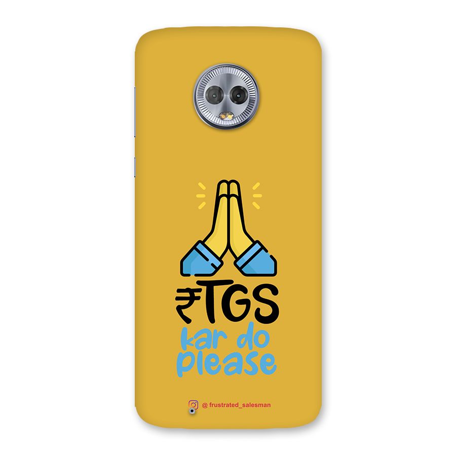 RTGS Kar Do Please Mustard Yellow Back Case for Moto G6