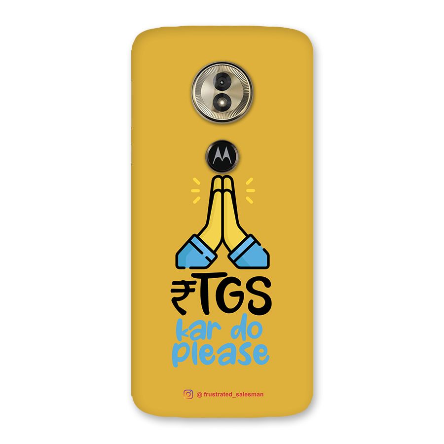 RTGS Kar Do Please Mustard Yellow Back Case for Moto G6 Play