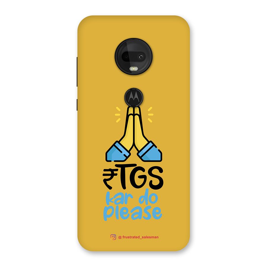 RTGS Kar Do Please Mustard Yellow Back Case for Moto G7