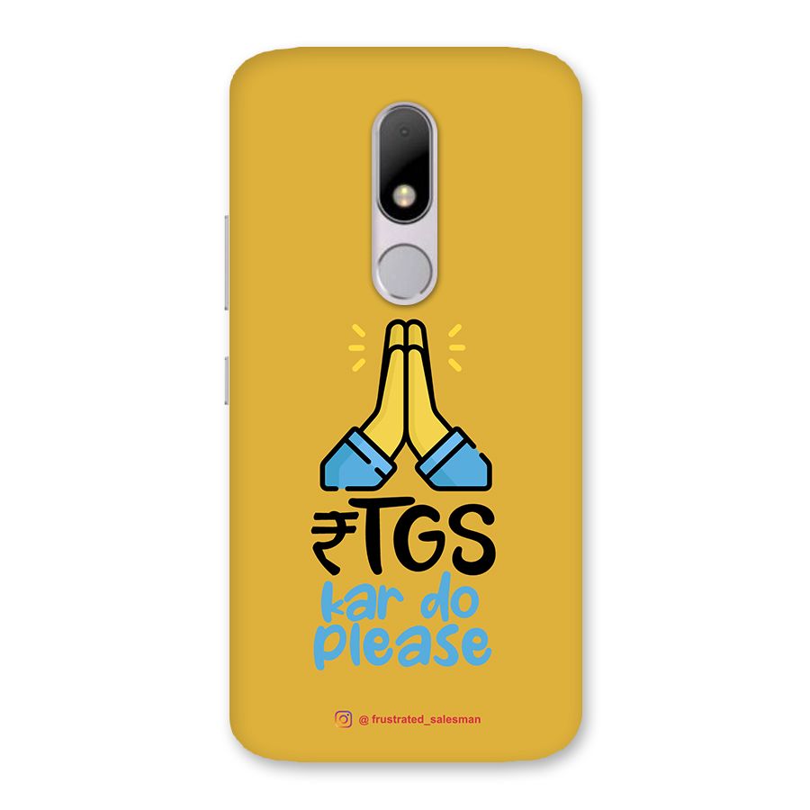 RTGS Kar Do Please Mustard Yellow Back Case for Moto M