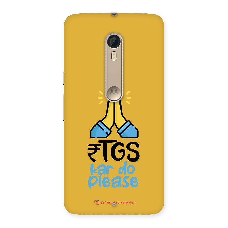 RTGS Kar Do Please Mustard Yellow Back Case for Motorola Moto X Style