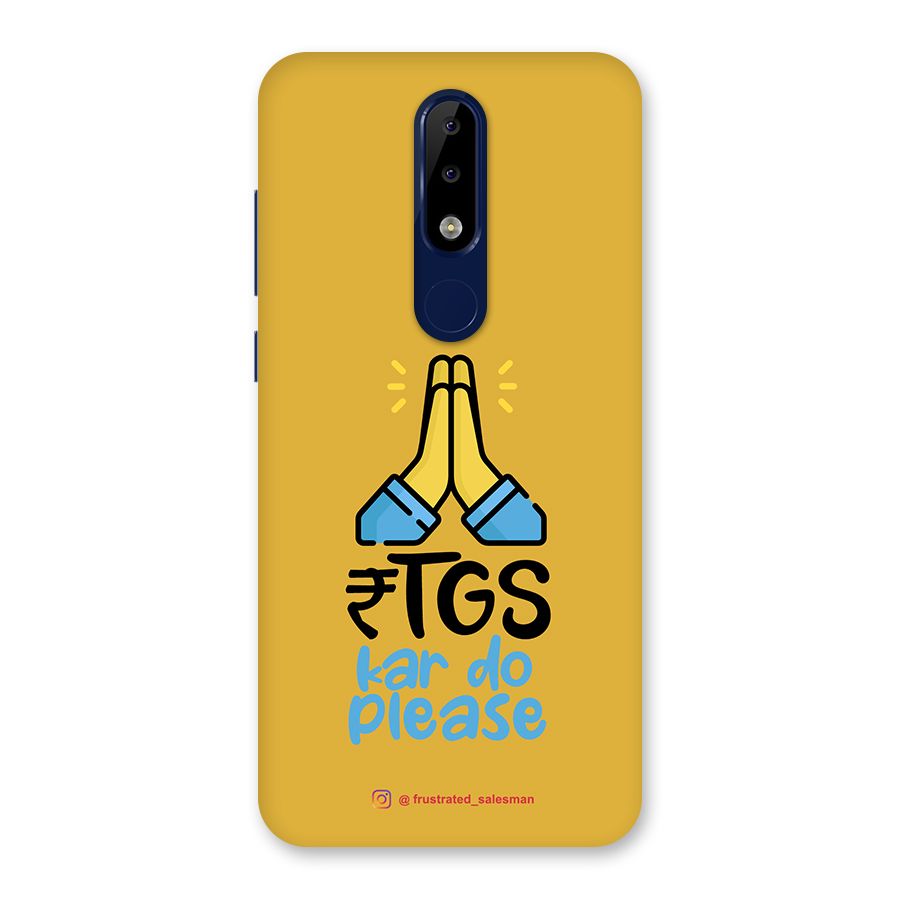 RTGS Kar Do Please Mustard Yellow Back Case for Nokia 5.1 Plus