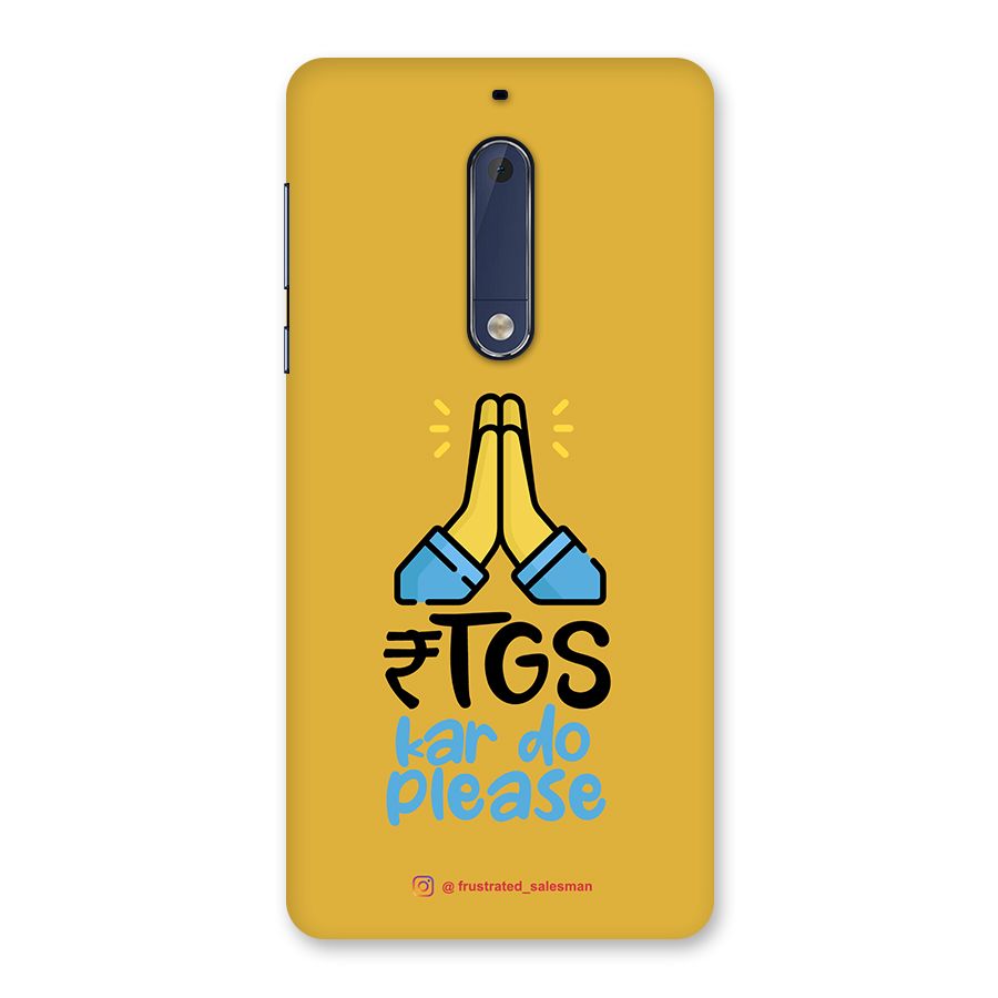 RTGS Kar Do Please Mustard Yellow Back Case for Nokia 5