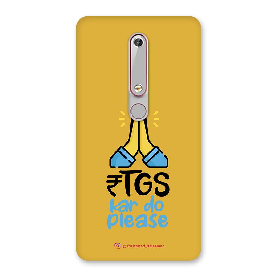 RTGS Kar Do Please Mustard Yellow Back Case for Nokia 6.1
