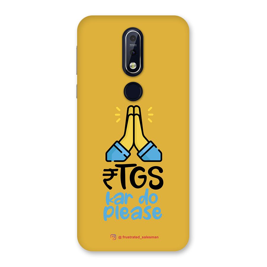 RTGS Kar Do Please Mustard Yellow Back Case for Nokia 7.1