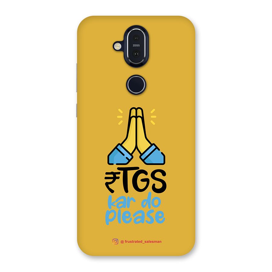 RTGS Kar Do Please Mustard Yellow Back Case for Nokia 8.1