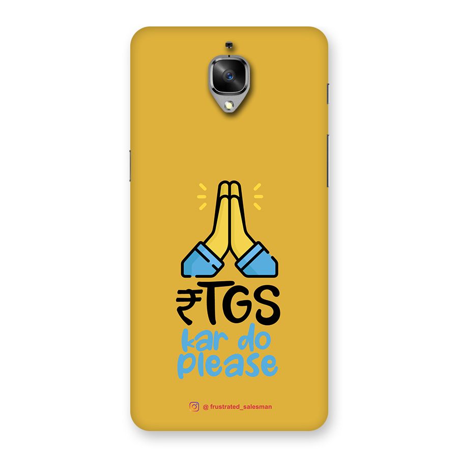 RTGS Kar Do Please Mustard Yellow Back Case for OnePlus 3