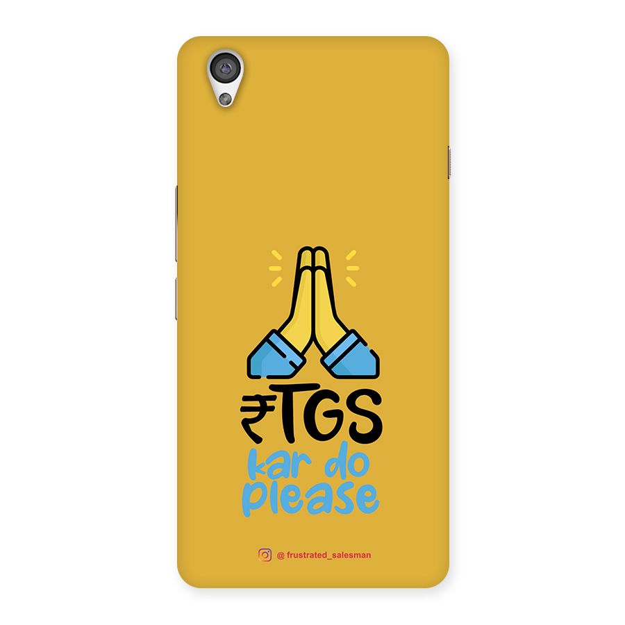RTGS Kar Do Please Mustard Yellow Back Case for OnePlus X