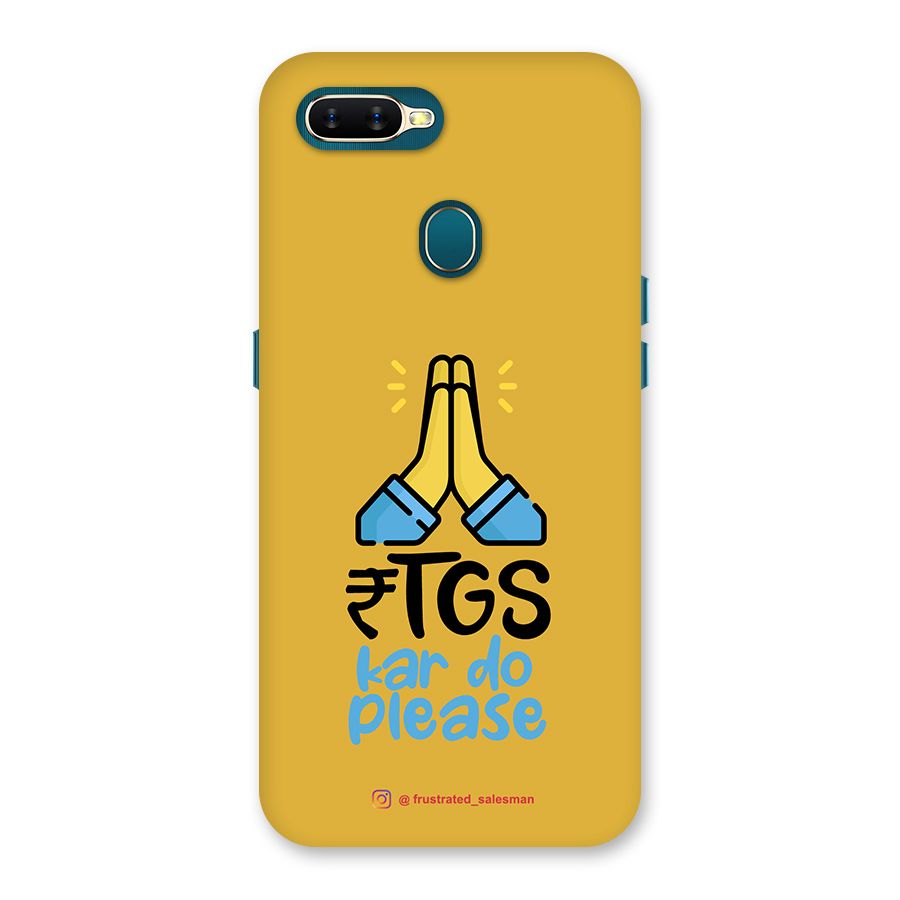 RTGS Kar Do Please Mustard Yellow Back Case for Oppo A12