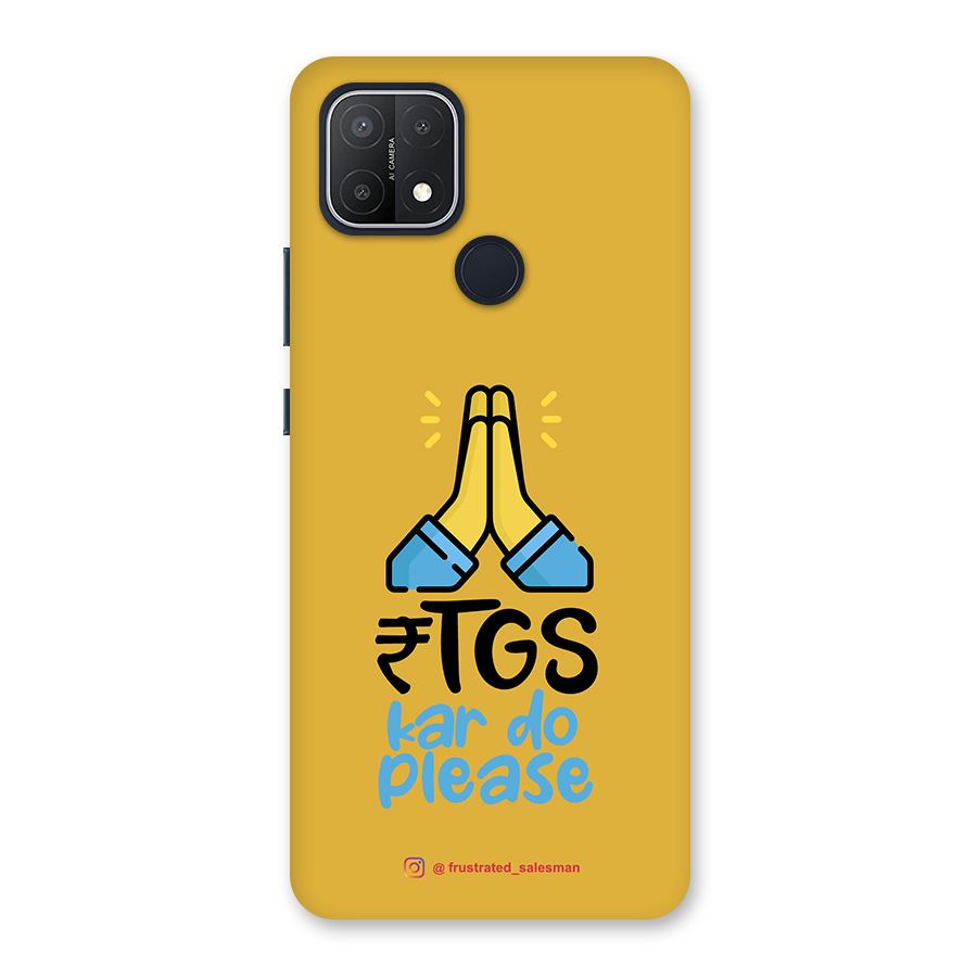 RTGS Kar Do Please Mustard Yellow Back Case for Oppo A15