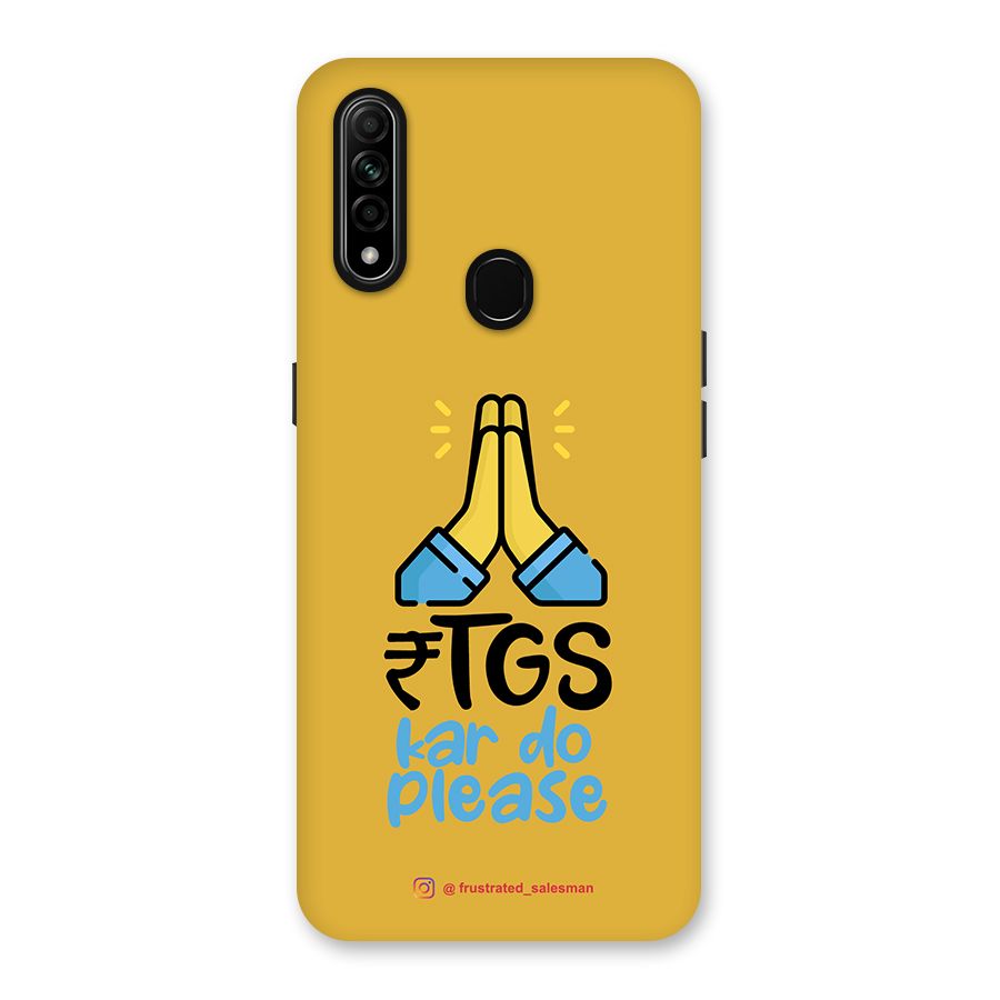 RTGS Kar Do Please Mustard Yellow Back Case for Oppo A31