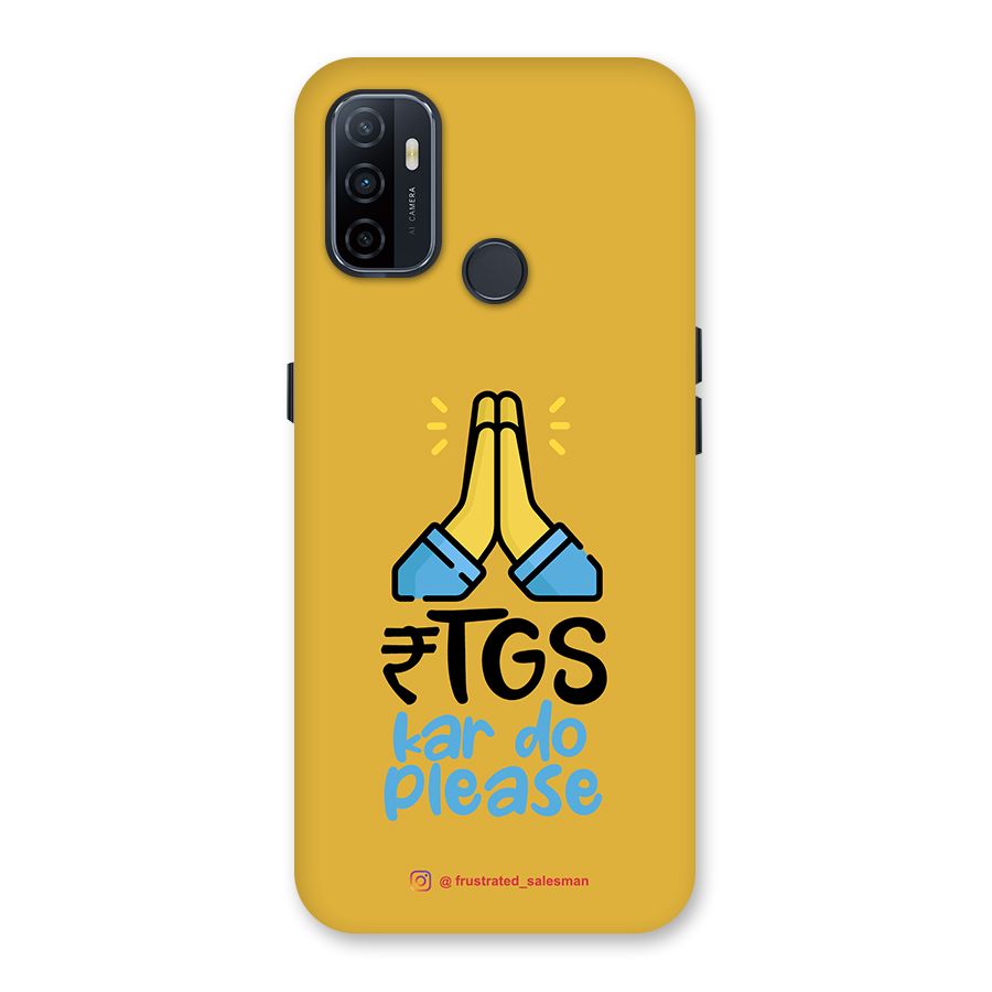RTGS Kar Do Please Mustard Yellow Back Case for Oppo A32
