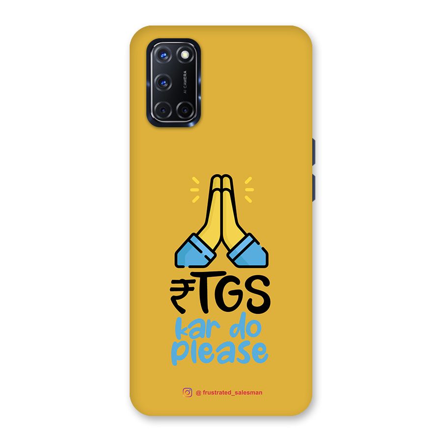 RTGS Kar Do Please Mustard Yellow Back Case for Oppo A52