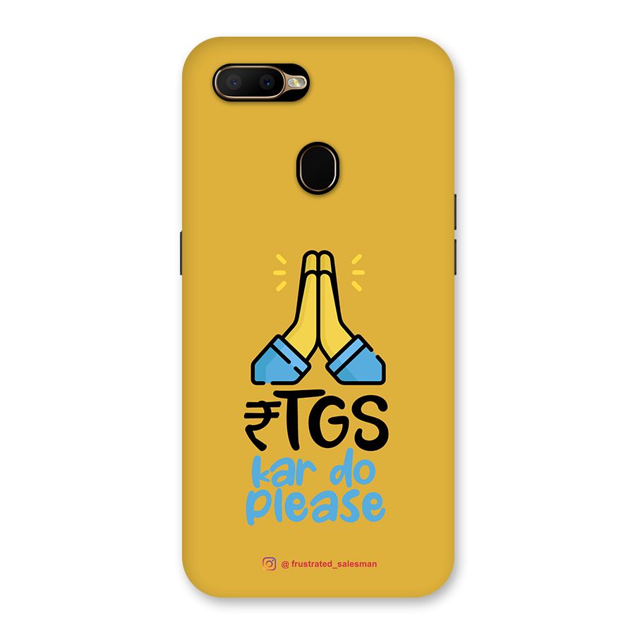 RTGS Kar Do Please Mustard Yellow Back Case for Oppo A5s