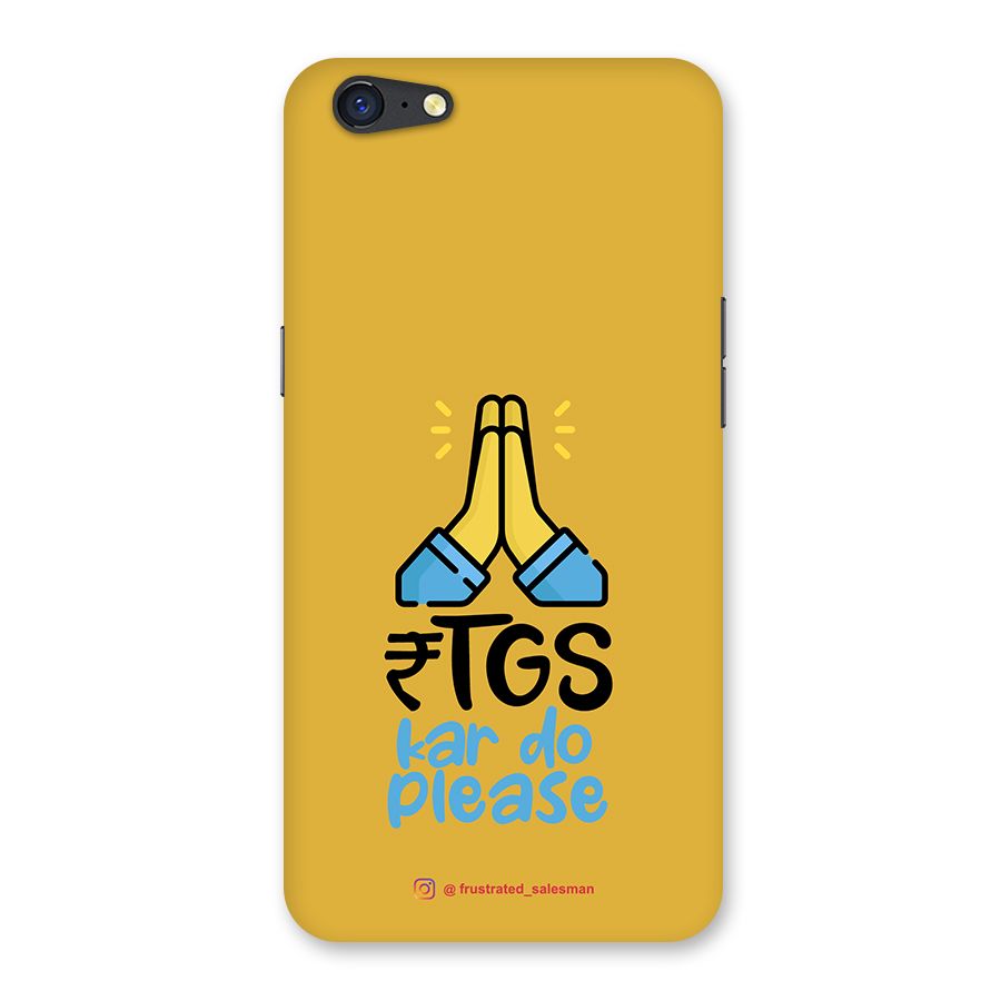 RTGS Kar Do Please Mustard Yellow Back Case for Oppo A71