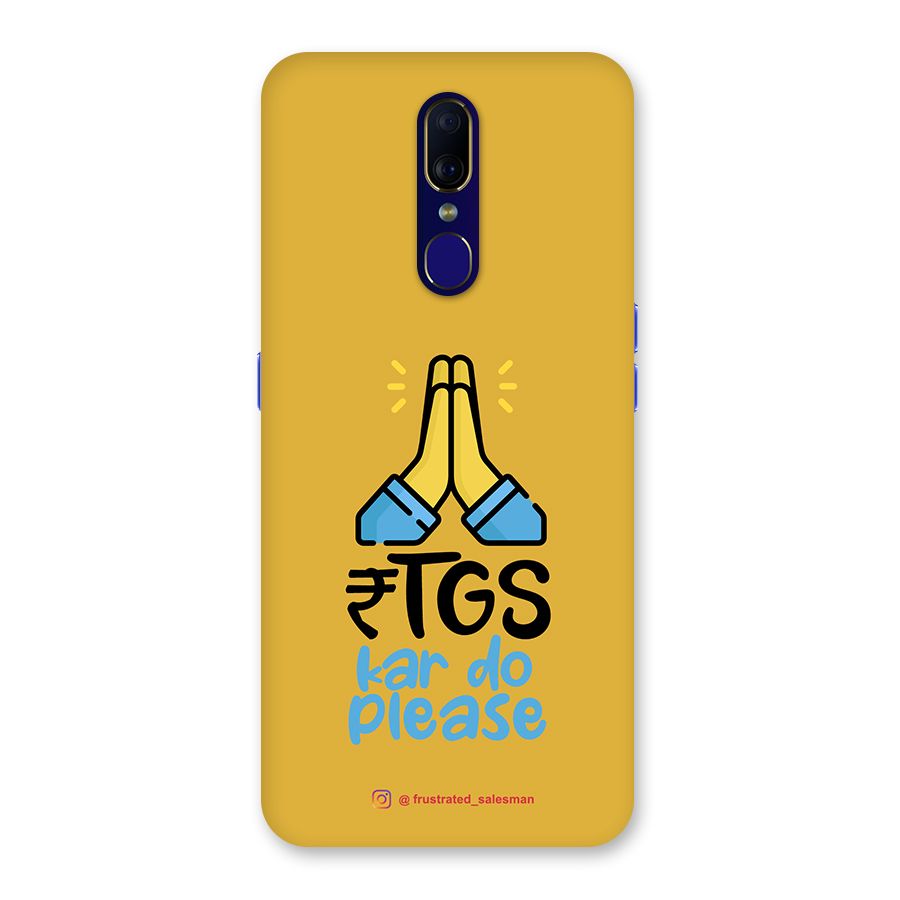 RTGS Kar Do Please Mustard Yellow Back Case for Oppo A9