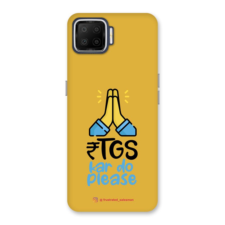 RTGS Kar Do Please Mustard Yellow Back Case for Oppo F17