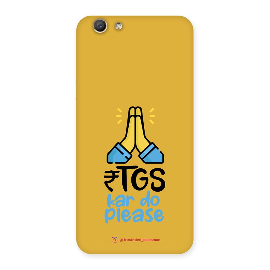 RTGS Kar Do Please Mustard Yellow Back Case for Oppo F1s