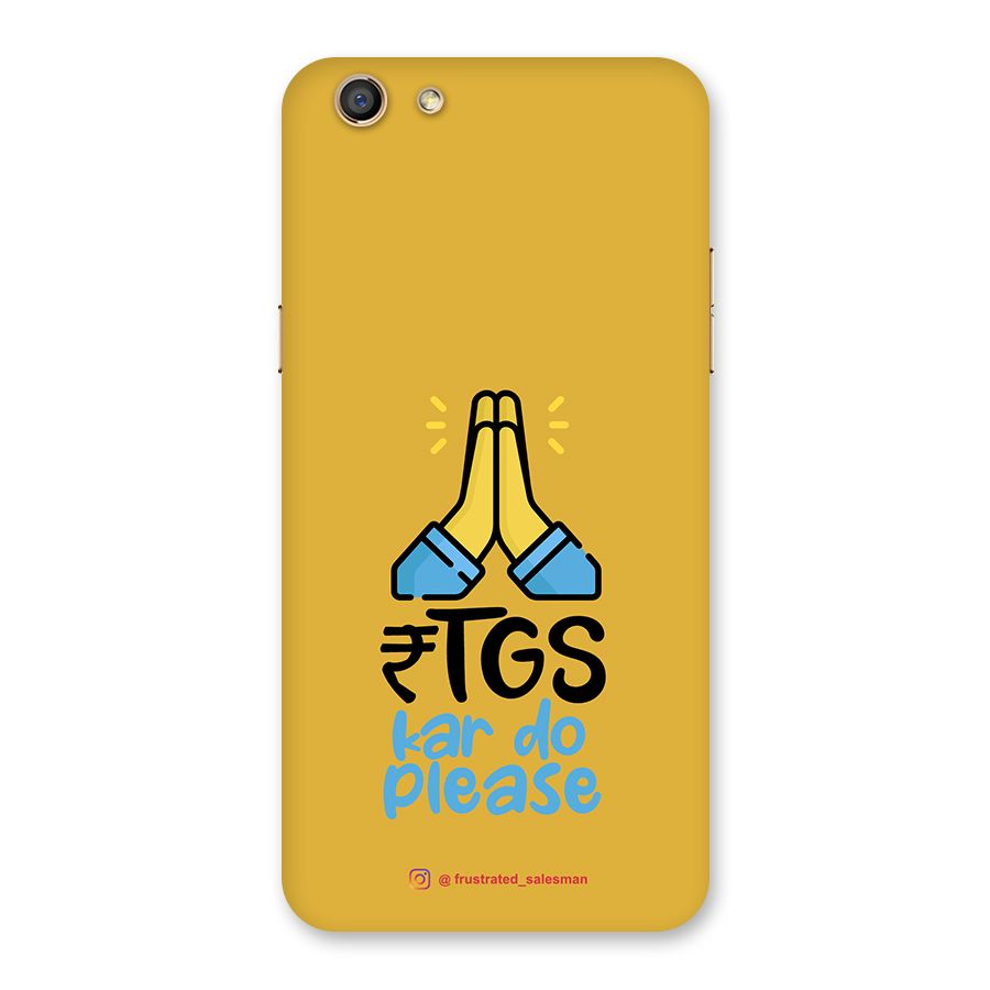 RTGS Kar Do Please Mustard Yellow Back Case for Oppo F3