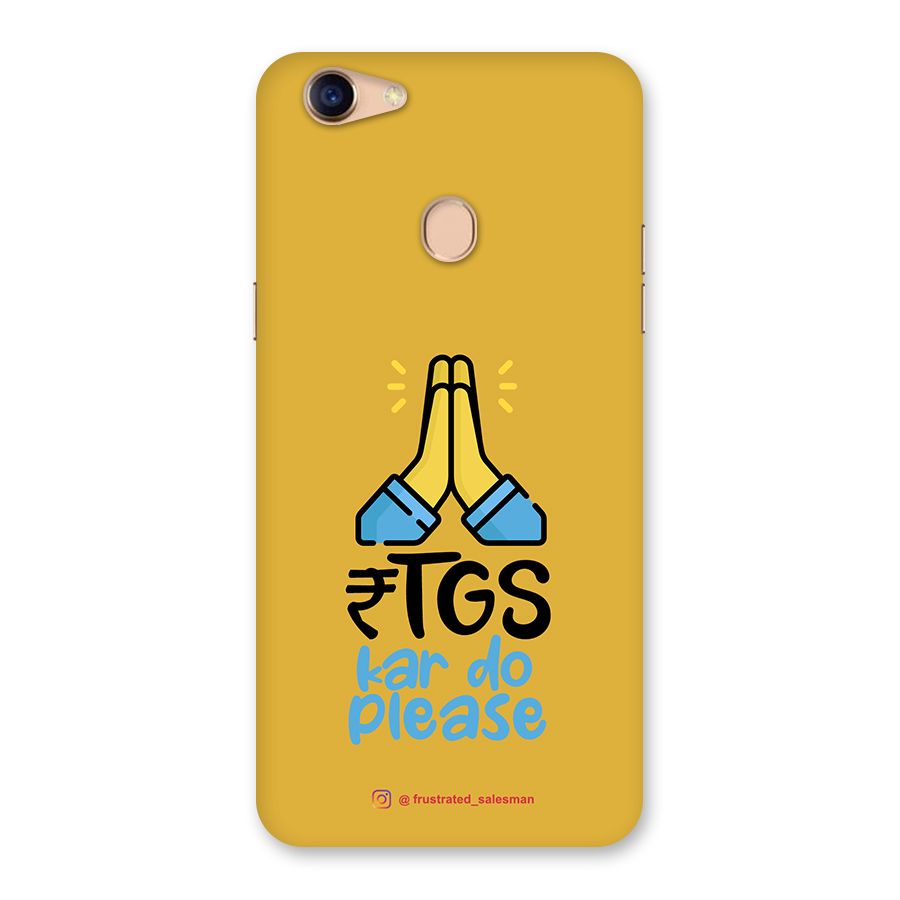 RTGS Kar Do Please Mustard Yellow Back Case for Oppo F5
