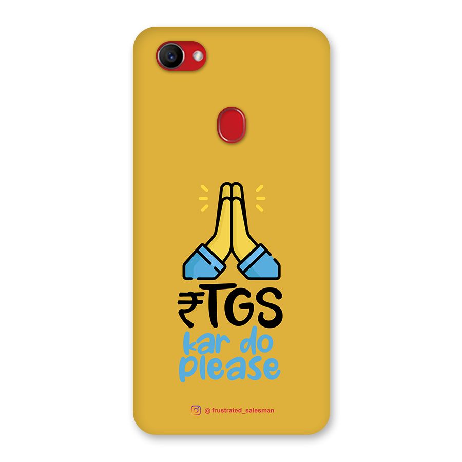 RTGS Kar Do Please Mustard Yellow Back Case for Oppo F7
