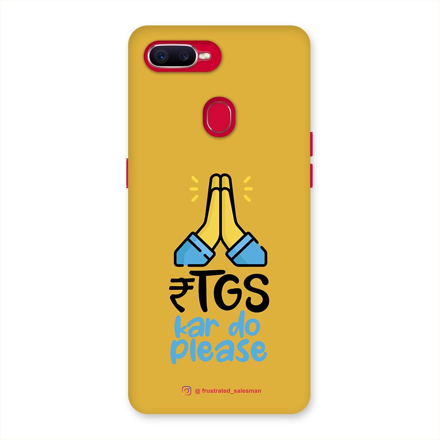 RTGS Kar Do Please Mustard Yellow Back Case for Oppo F9 Pro