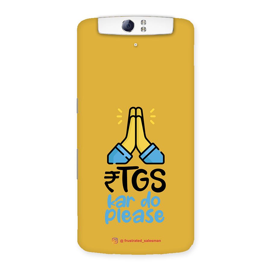 RTGS Kar Do Please Mustard Yellow Back Case for Oppo N1