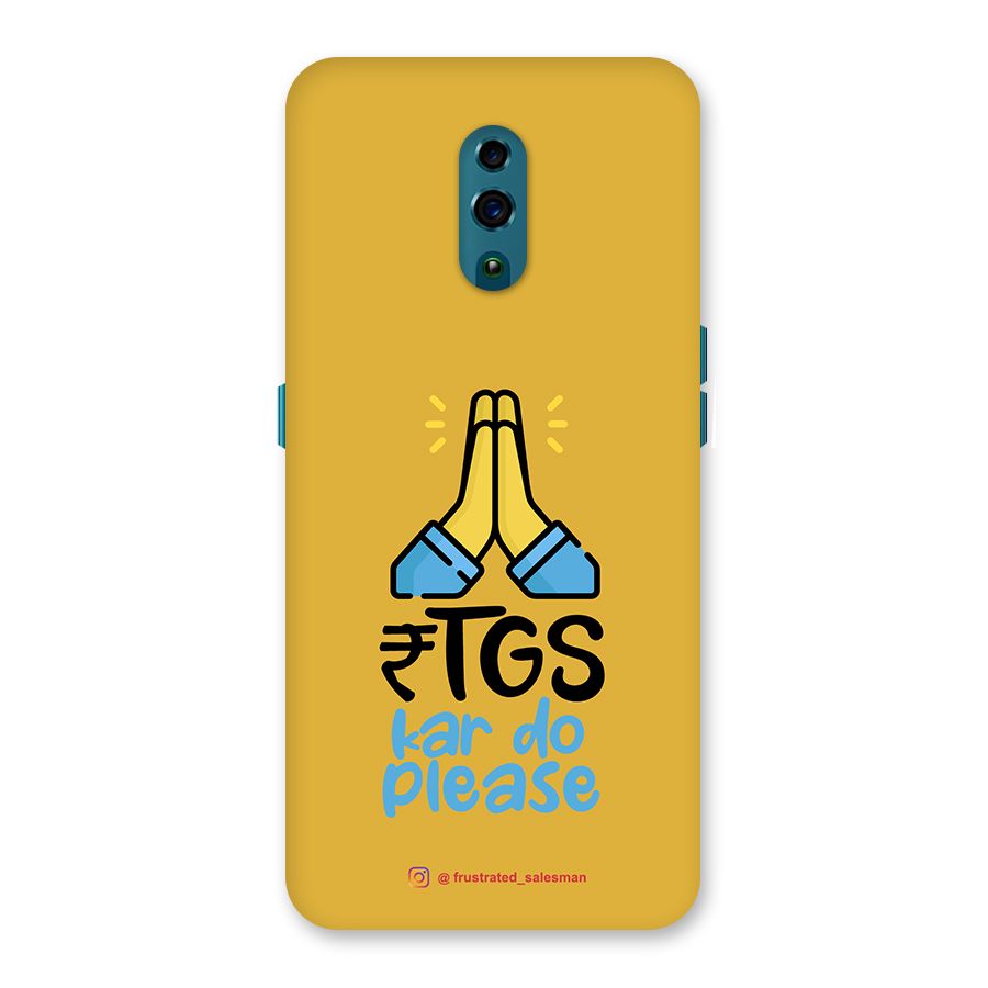 RTGS Kar Do Please Mustard Yellow Back Case for Oppo Reno