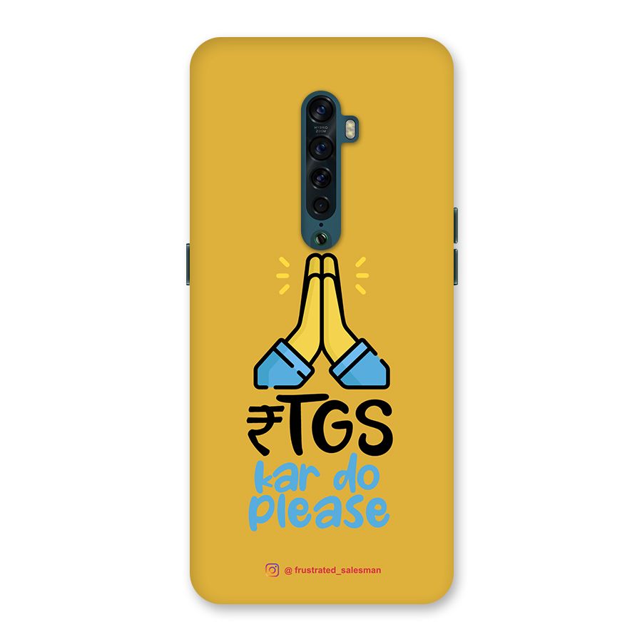 RTGS Kar Do Please Mustard Yellow Back Case for Oppo Reno2