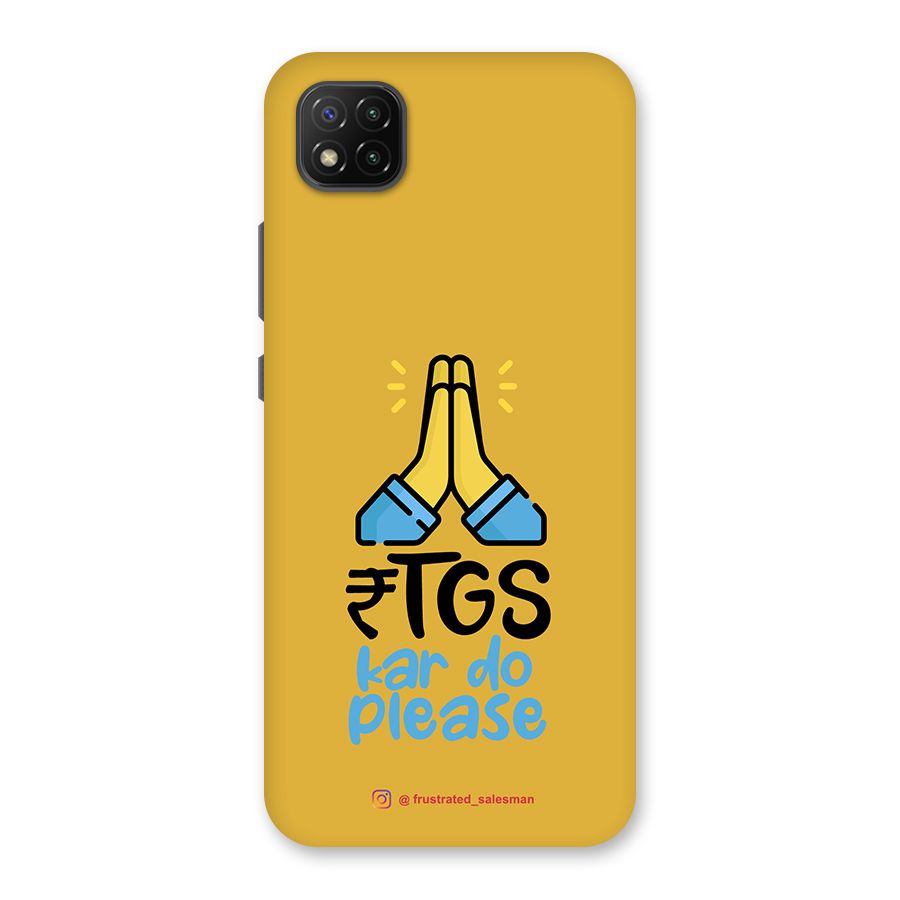 RTGS Kar Do Please Mustard Yellow Back Case for Poco C3