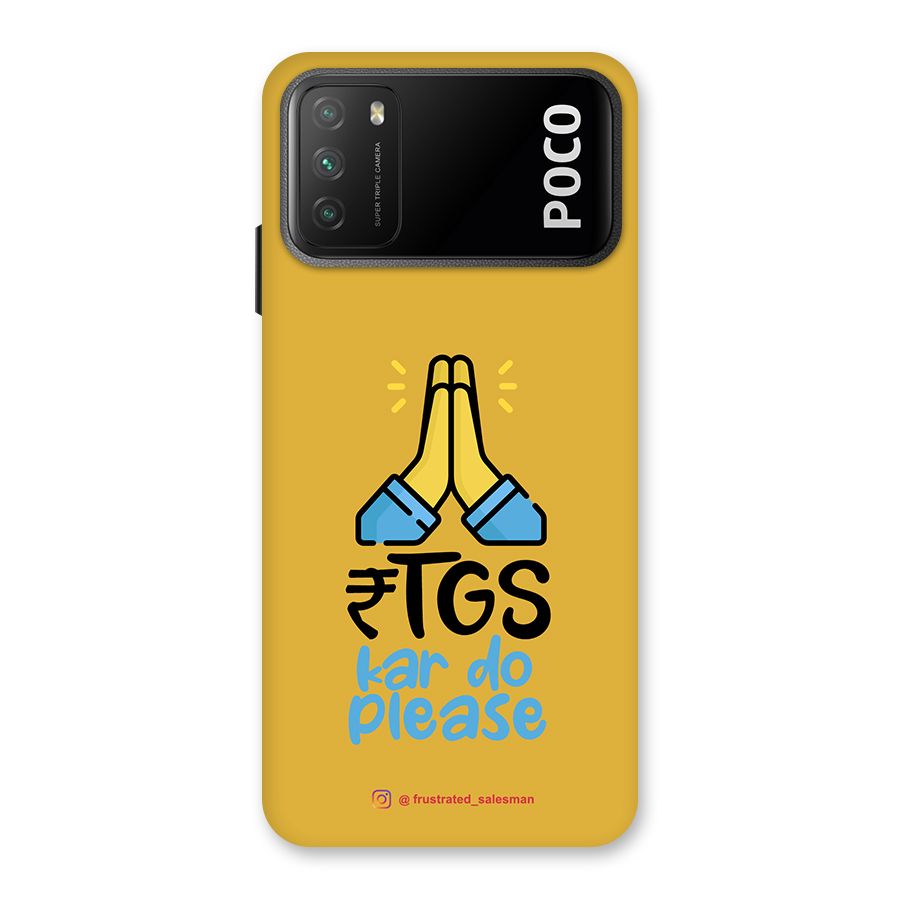 RTGS Kar Do Please Mustard Yellow Back Case for Poco M3