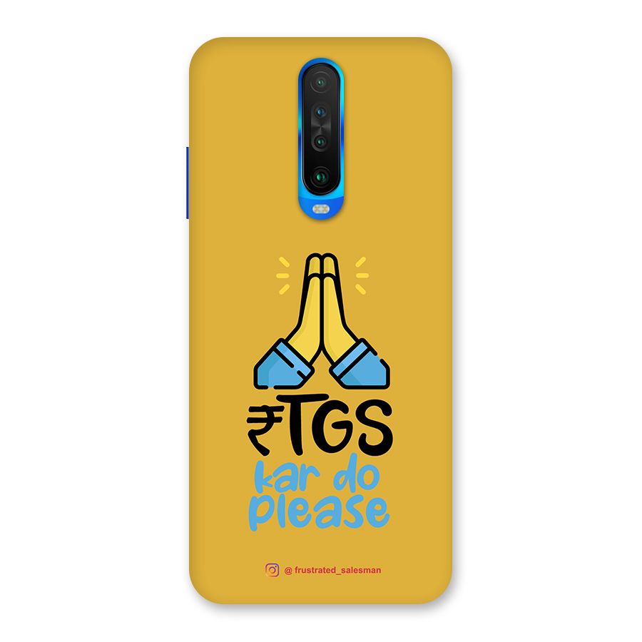 RTGS Kar Do Please Mustard Yellow Back Case for Poco X2