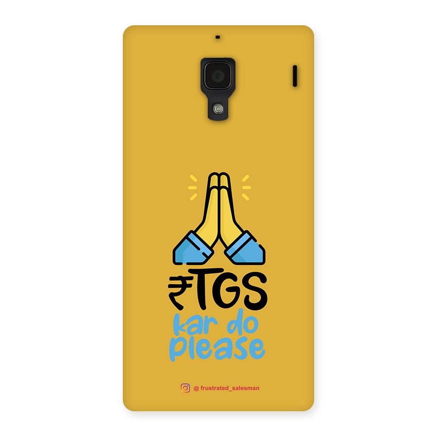 RTGS Kar Do Please Mustard Yellow Back Case for Redmi 1S