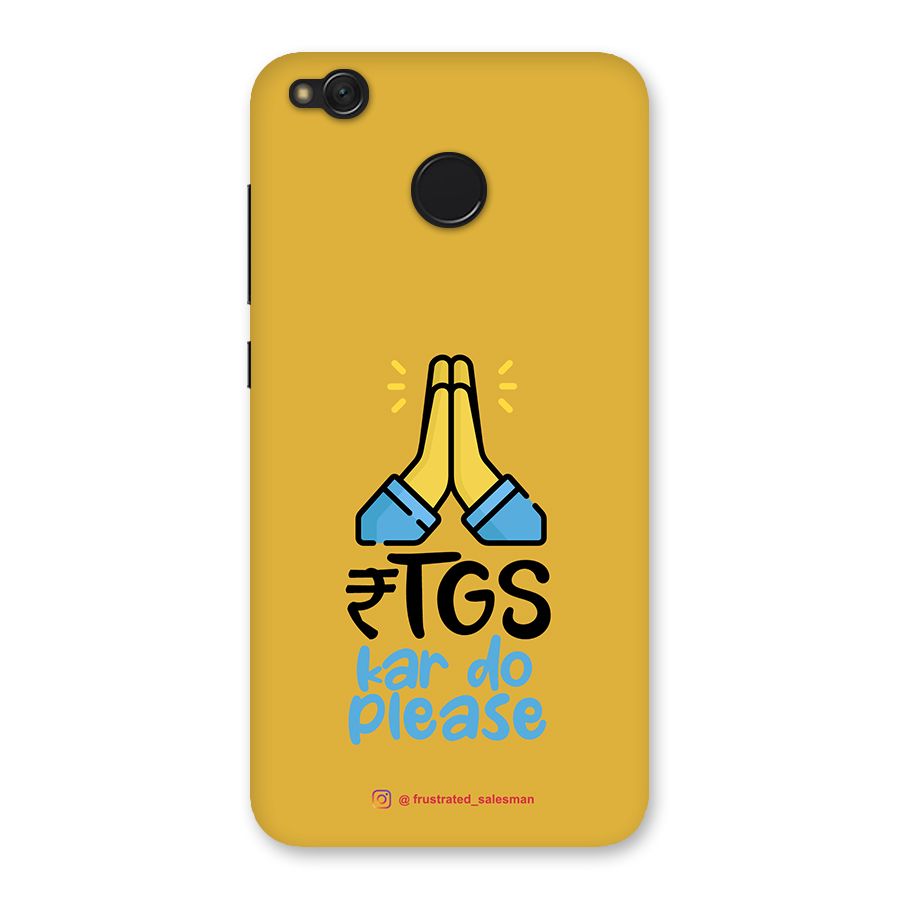 RTGS Kar Do Please Mustard Yellow Back Case for Redmi 4