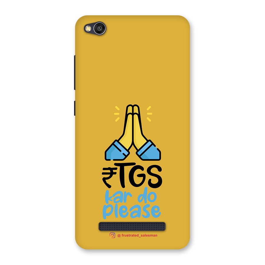 RTGS Kar Do Please Mustard Yellow Back Case for Redmi 4A