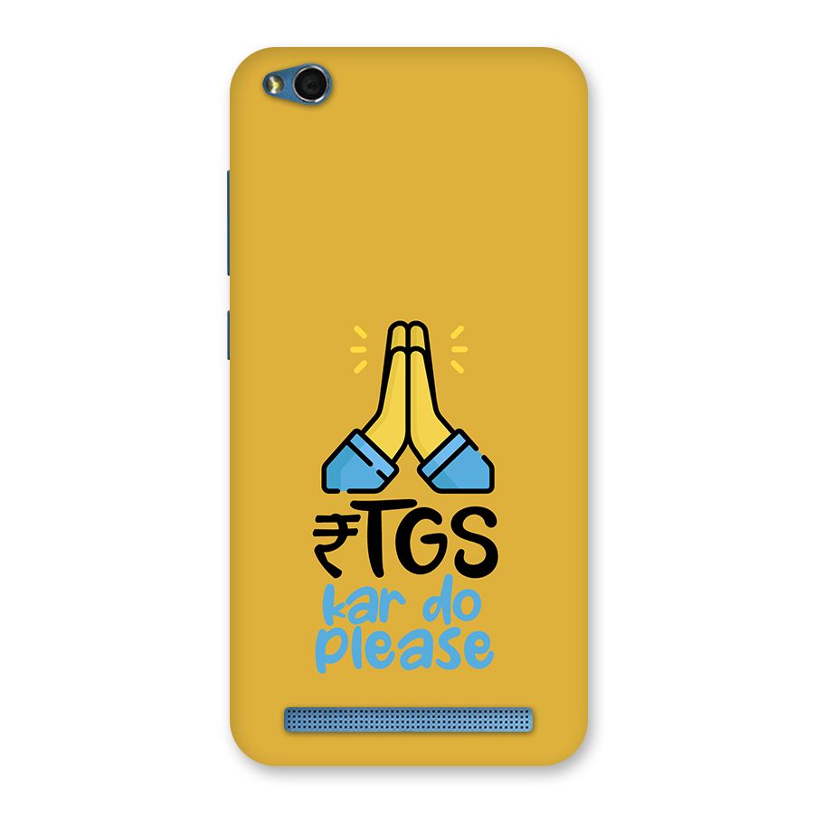 RTGS Kar Do Please Mustard Yellow Back Case for Redmi 5A