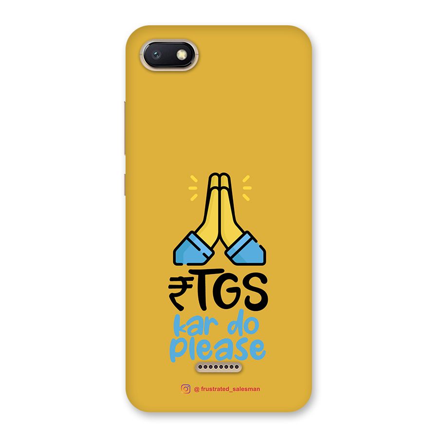 RTGS Kar Do Please Mustard Yellow Back Case for Redmi 6A