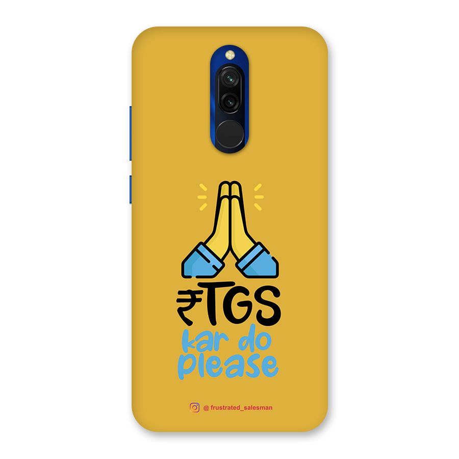 RTGS Kar Do Please Mustard Yellow Back Case for Redmi 8