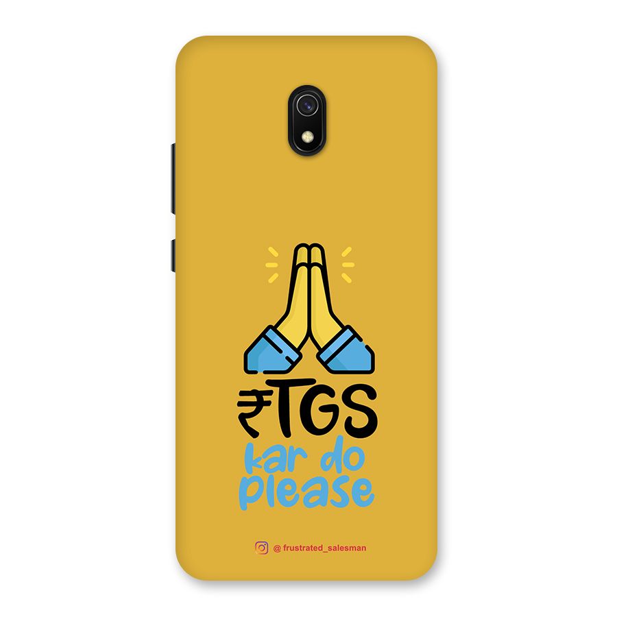 RTGS Kar Do Please Mustard Yellow Back Case for Redmi 8A