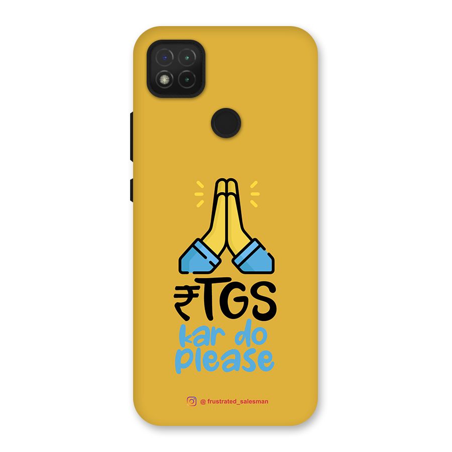 RTGS Kar Do Please Mustard Yellow Back Case for Redmi 9C