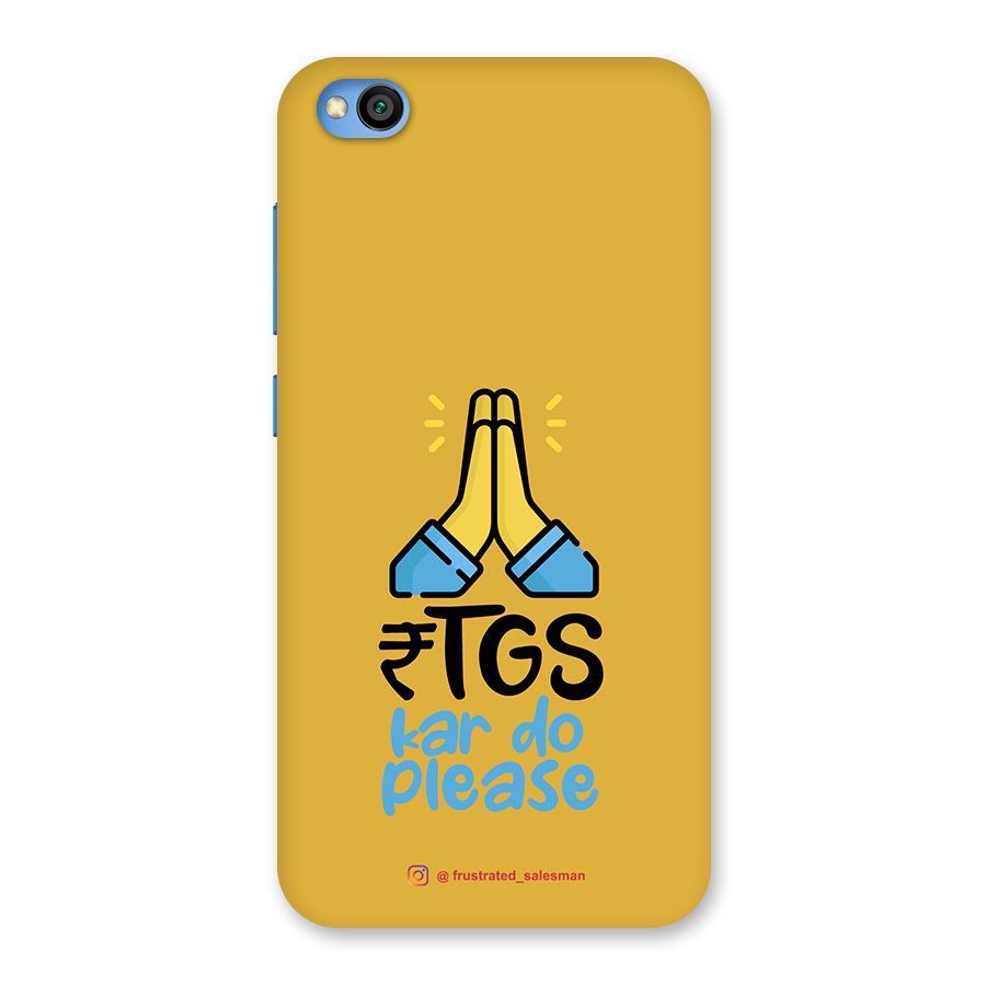 RTGS Kar Do Please Mustard Yellow Back Case for Redmi Go