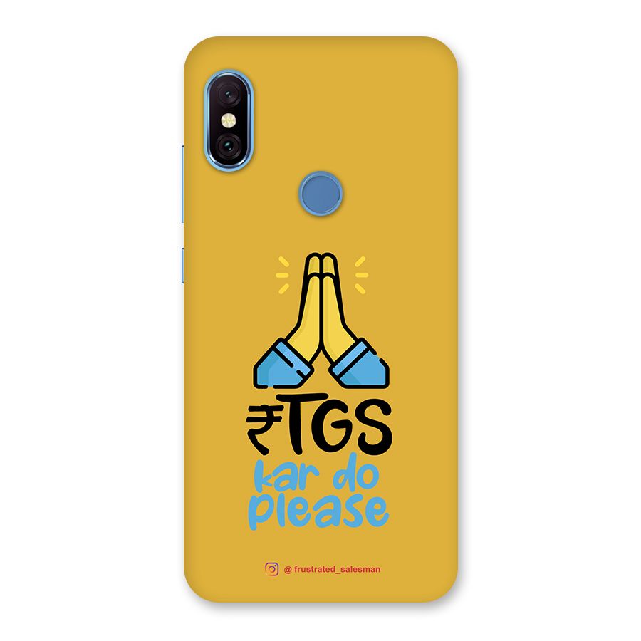 RTGS Kar Do Please Mustard Yellow Back Case for Redmi Note 6 Pro
