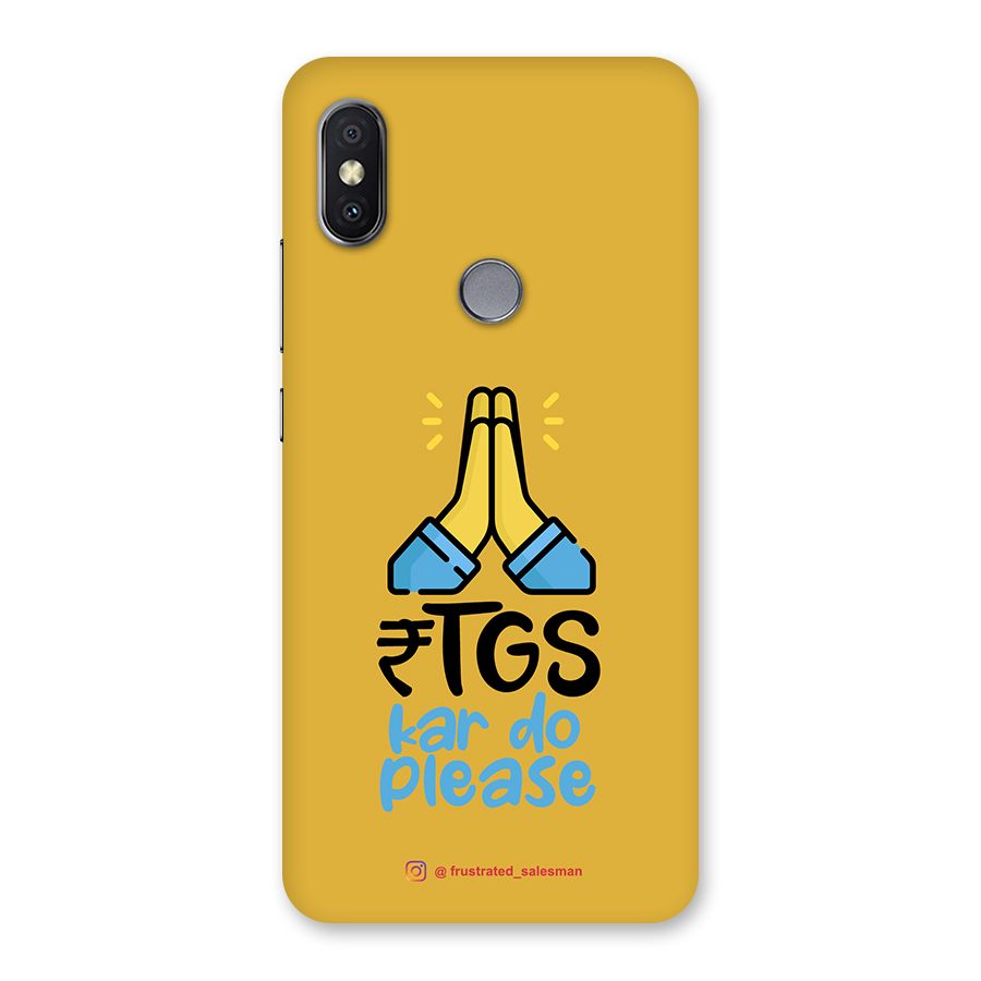 RTGS Kar Do Please Mustard Yellow Back Case for Redmi Y2