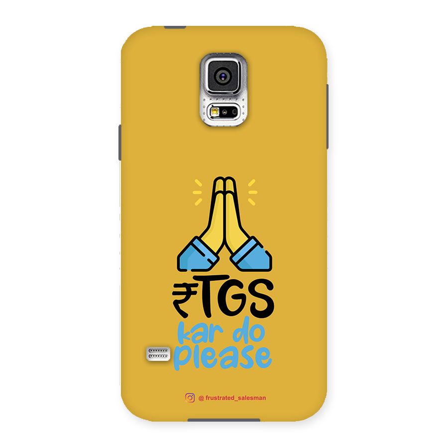 RTGS Kar Do Please Mustard Yellow Back Case for Samsung Galaxy S5