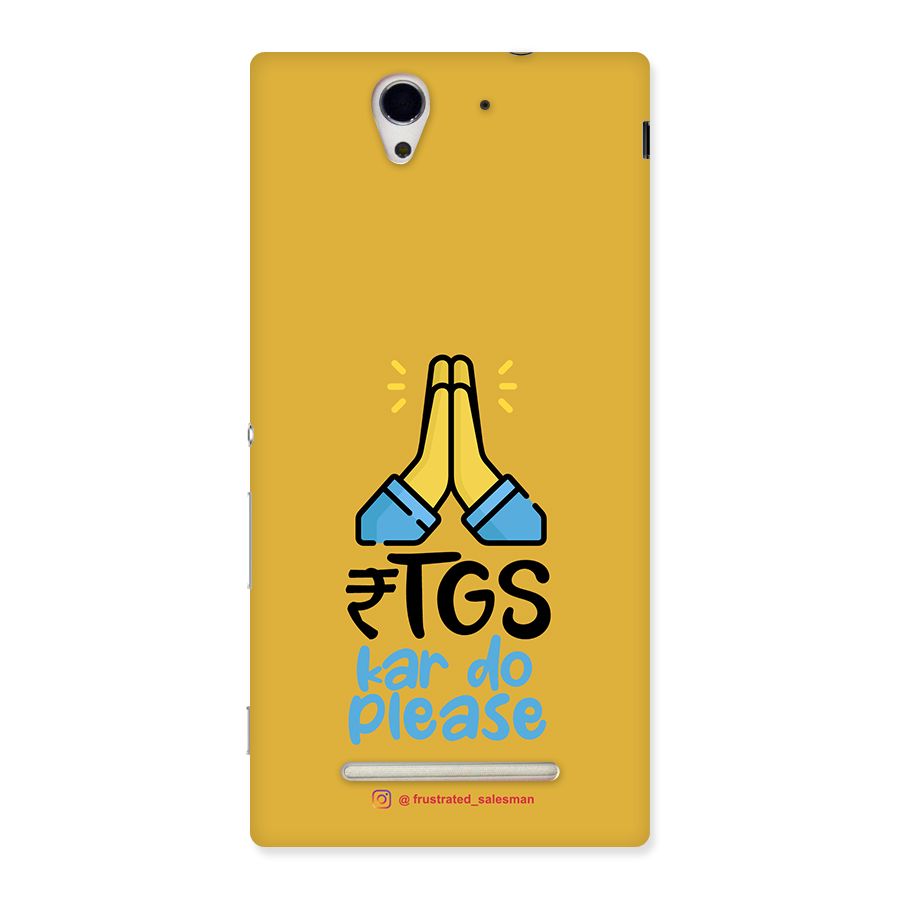 RTGS Kar Do Please Mustard Yellow Back Case for Sony Xperia C3