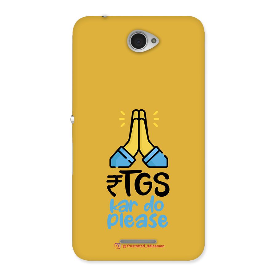 RTGS Kar Do Please Mustard Yellow Back Case for Sony Xperia E4