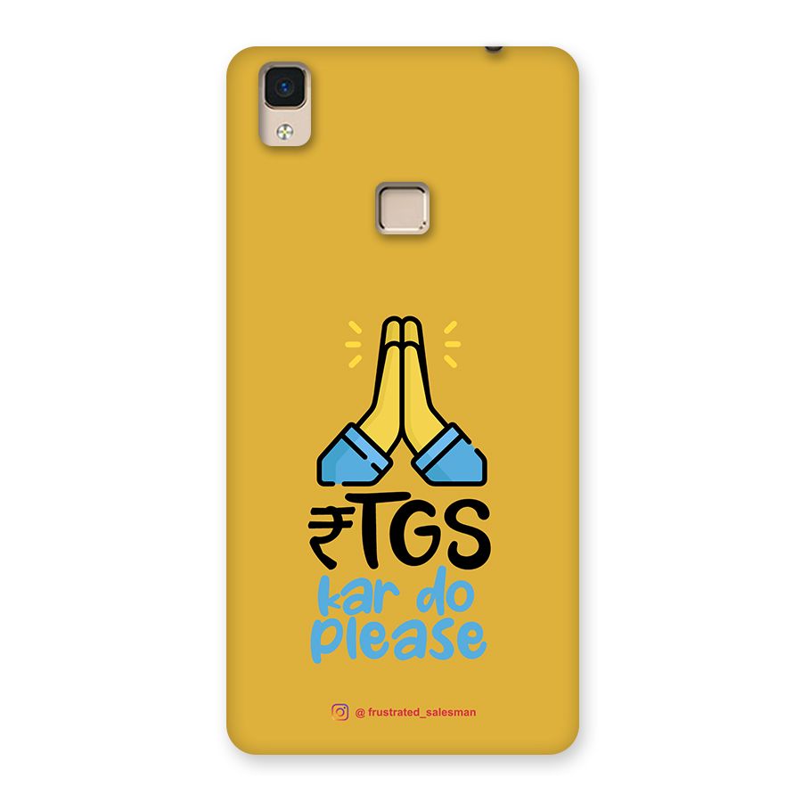 RTGS Kar Do Please Mustard Yellow Back Case for V3 Max